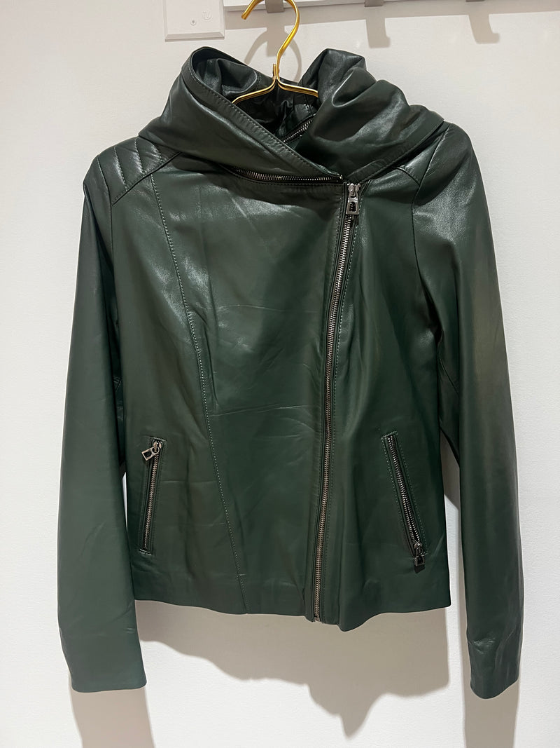 Green lambskin Leather Jacket | Georgia