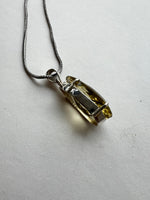 Lemon Quarts Pendant on Silver Chain | Filia