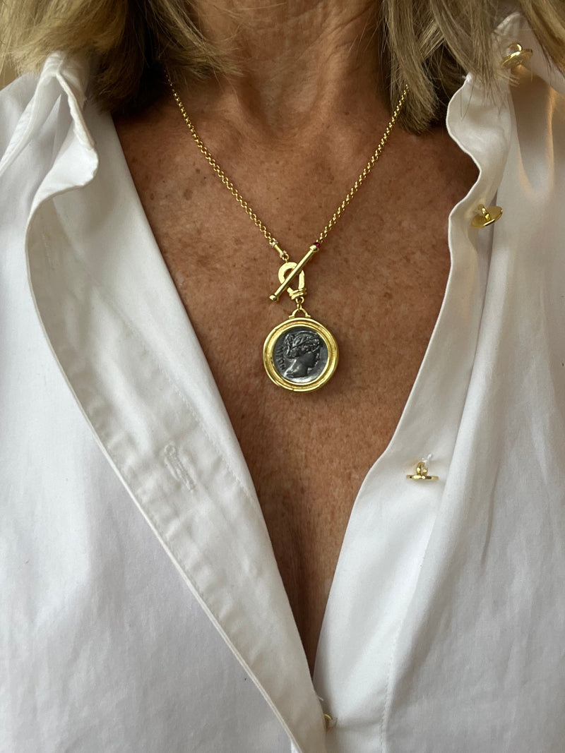 Italian Coin Necklace | Fob