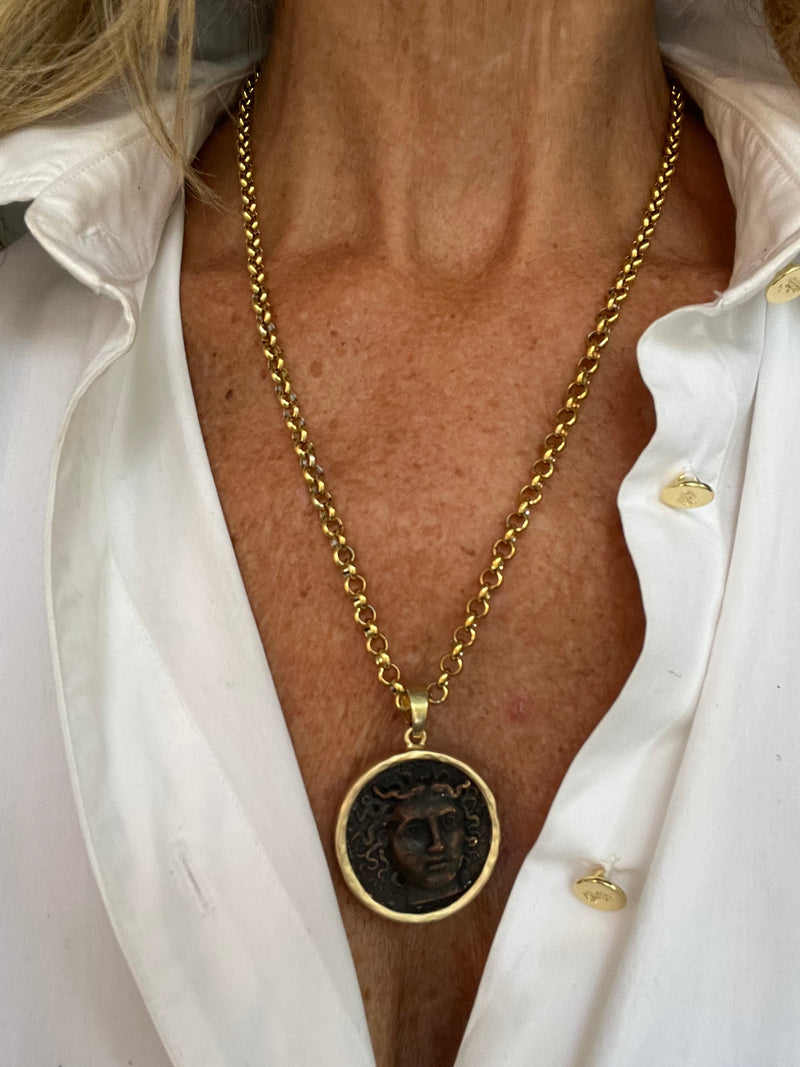 Italian Coin Necklace | Medusa