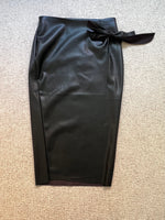 Vegan Leather Wrap Skirt | Christine