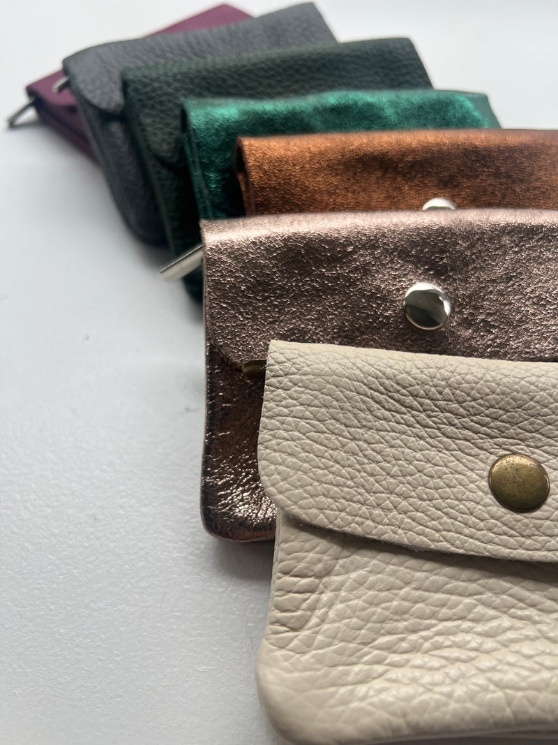 Mini Leather Snap Wallets | New Size