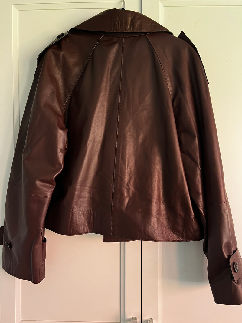 Black Lambskin Leather Jacket | Hunter