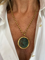 Italian Coin Necklace | Medusa