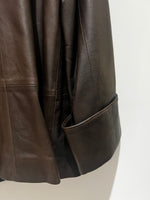 Chocolate Lambskin Leather Jacket | Kasondra