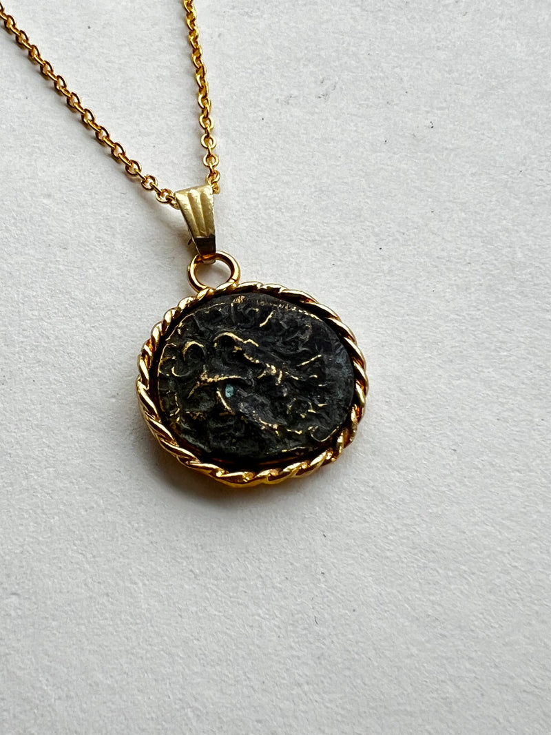 Italian Coin Necklace | Small Medusa