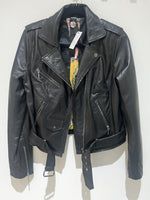 Black Lambskin Leather Jacket | Nora