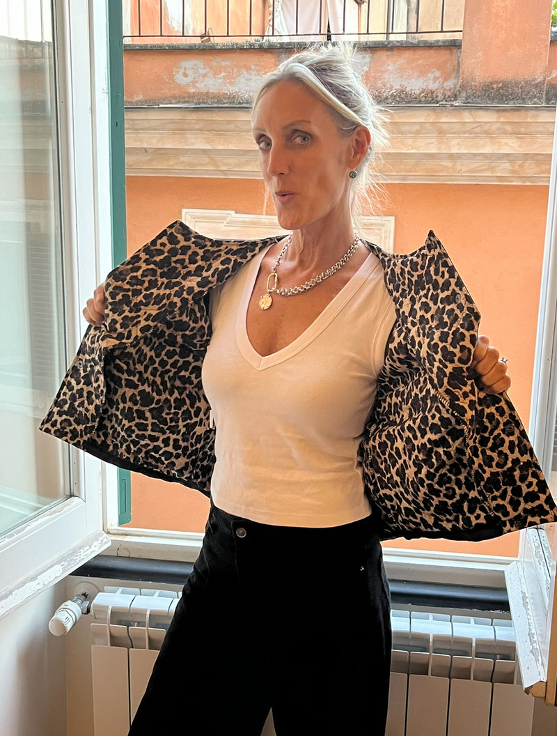 Italian Puffy Leopard Jacket | Leo