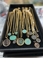 Italian Coin Necklace | Oval