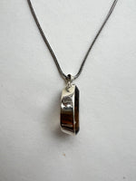 Smoky Topaz Pendant on Silver Chain | Mina