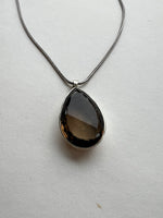 Smoky Topaz Pendant on Silver Chain | Mina