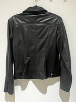 Black Lambskin Leather Jacket | Miranda