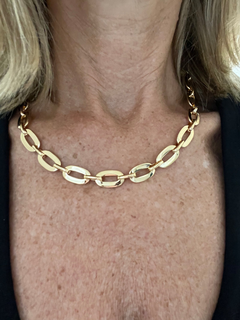 Chunky Oval Link Necklace | Natalie