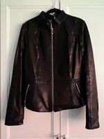 Black Lambskin Leather Jacket | Dakota