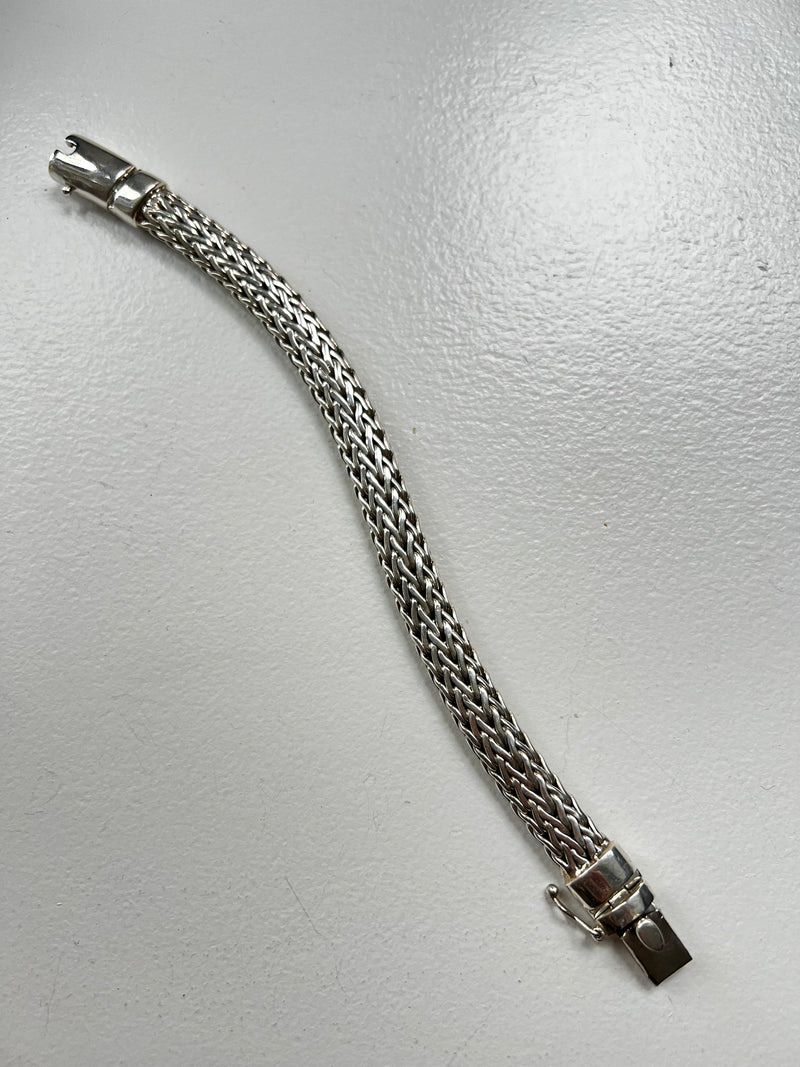 Woven Silver Bracelet | Cleo