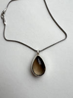 Smoky Topaz Pendant on Silver Chain | Mina