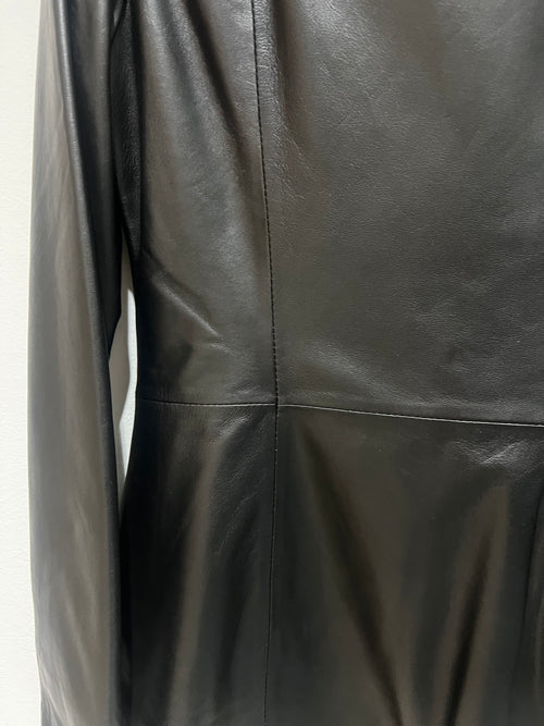 Longer Black Lambskin Leather Jacket | Eric