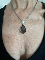 Smoky Topaz Pendant on Silver Chain | Elena