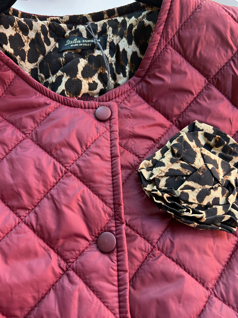 Italian Puffy Leopard Jacket | Leo