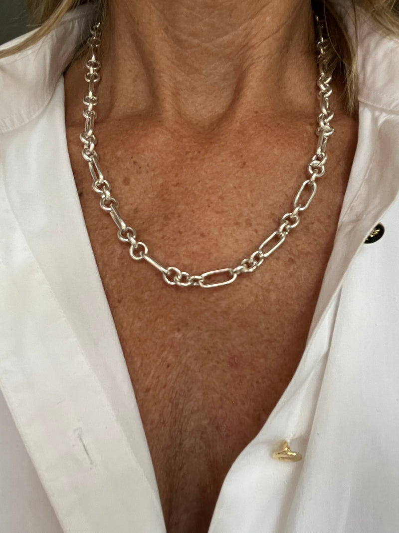 Silver Linked Necklace | David