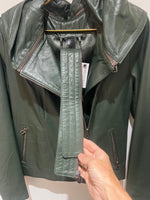 Green lambskin Leather Jacket | Georgia