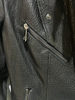 Black Pebbled Leather Jacket | Hamish