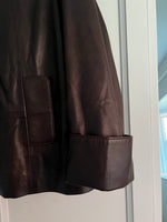 Chocolate Lambskin Leather Jacket | Kasondra