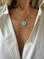 Italian Aqua Coin Necklace | Cello