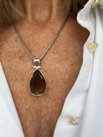 Smoky Topaz Pendant on Silver Chain | Elena