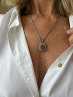 Rubellite Pendant on Silver Chain | Lilla