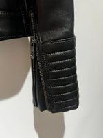 Black Lambskin Leather Jacket | Miranda