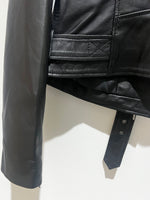 Black Lambskin Leather Jacket | Nora