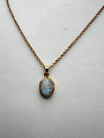 Moonstone Pendant on Gold Chain | Jana