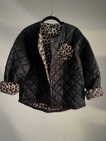 Italian Puffy Leopard Jacket | Leo