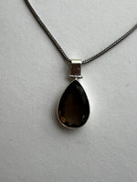 Smoky Topaz Pendant on Silver Chain | Elena