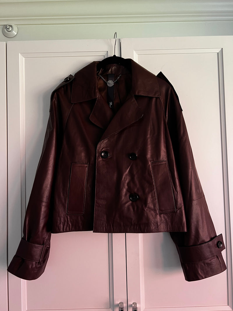 Black Lambskin Leather Jacket | Hunter