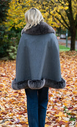 Cashmere and Fur Cape | Jacquie O One left!