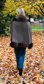 Cashmere and Fur Cape | Jacquie O One left!