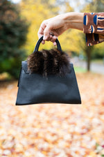 Fur and Leather Handbag | Roma