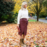 Vegan Leather Wrap Skirt | Christine