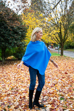 Cashmere Poncho | Bachelor Blue