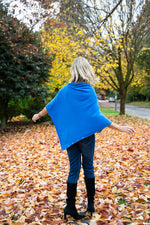 Cashmere Poncho | Bachelor Blue