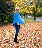 Cashmere Poncho | Bachelor Blue