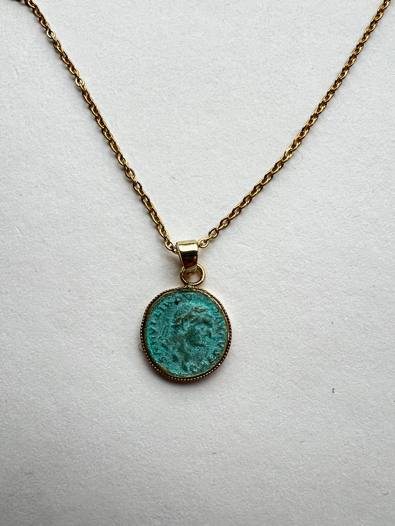 Italian Aqua Coin Necklace | Cello