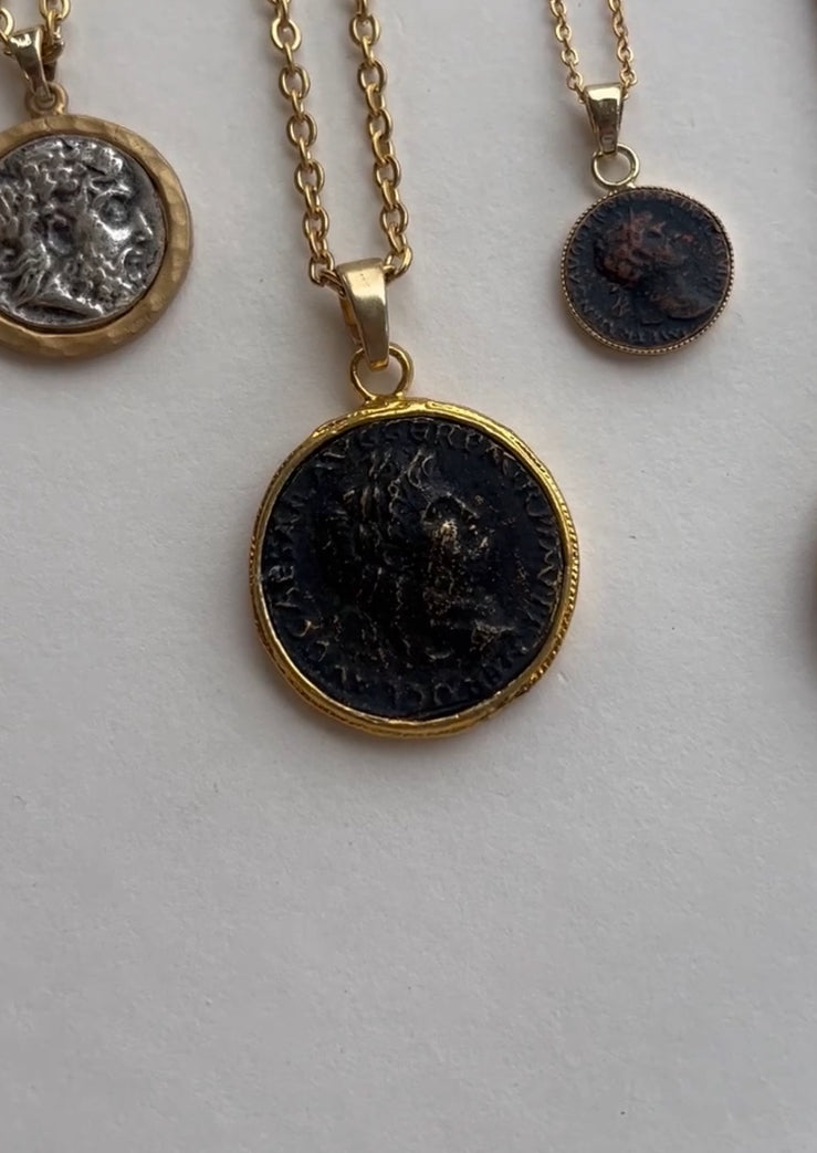 Italian Coin Necklace | Caesar