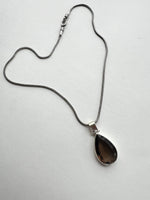 Lemon Quarts Pendant on Silver Chain | Filia