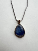 Sapphire Pendant on Silver Chain | Greta