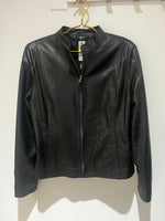 Black Lambskin Leather Jacket | Arabella