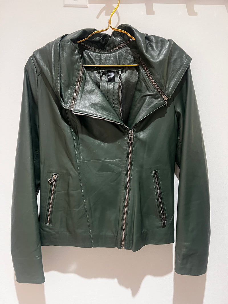 Green lambskin Leather Jacket | Georgia