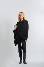 100% Cashmere Blanket Wrap | Black